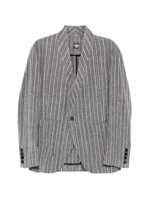 striped collarless blazer by TESSITURA