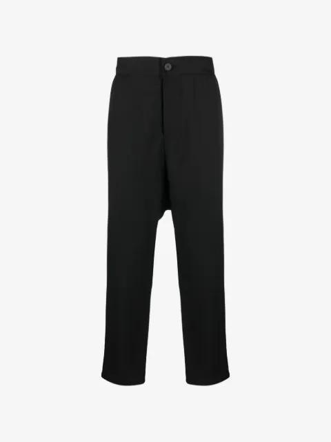 tapered drop-crotch trousers by TESSITURA