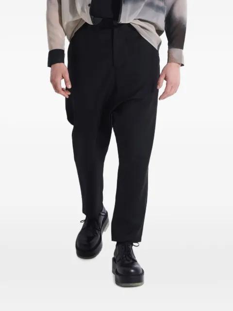 tapered drop-crotch trousers by TESSITURA