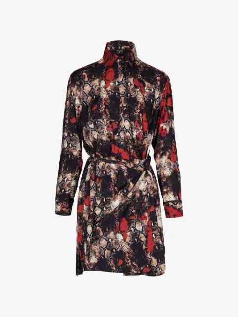 wrap mini dress by TESSITURA