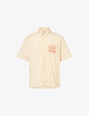 Le Poche Honey Stripe Cotton Shirt by THAMES MMMX