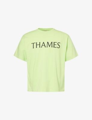 Letters Logo-Print Cotton T-Shirt by THAMES MMMX