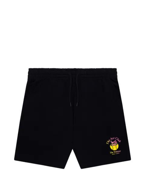 drawstring-waist graphic bermuda shorts by THE ACE CLUB