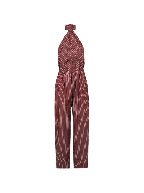 Amber striped halterneck jumpsuit by THE ANDAMANE
