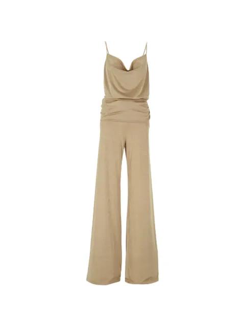 Carla cowl-neck ruched jumpsuit by THE ANDAMANE