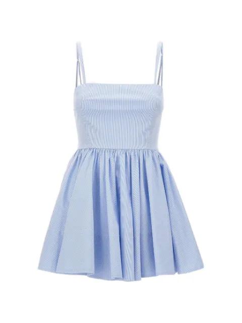 Carrie micro-stripe pleated mini dress by THE ANDAMANE