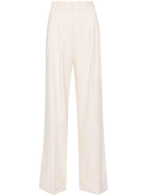 Nathaniel pinstripe wide-leg trousers by THE ANDAMANE