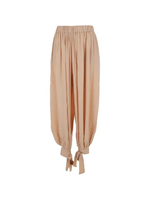 Noor tie-cuff gathered trousers by THE ANDAMANE