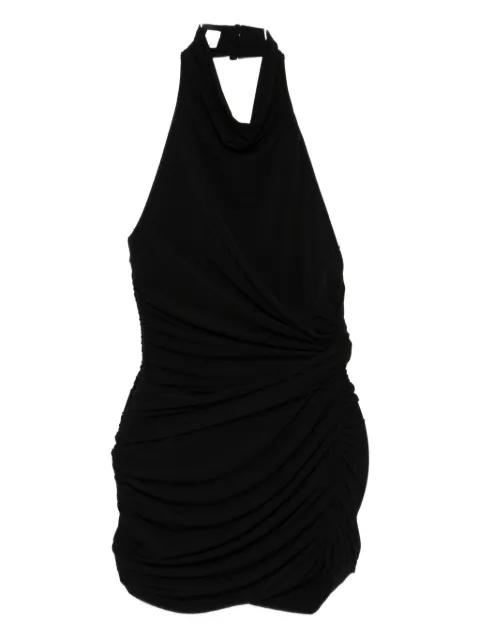 Stella halter-neck ruched mini dress by THE ANDAMANE