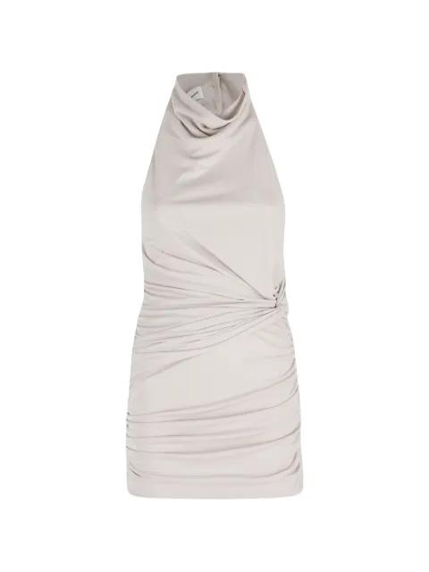 Stella halterneck draped mini dress by THE ANDAMANE
