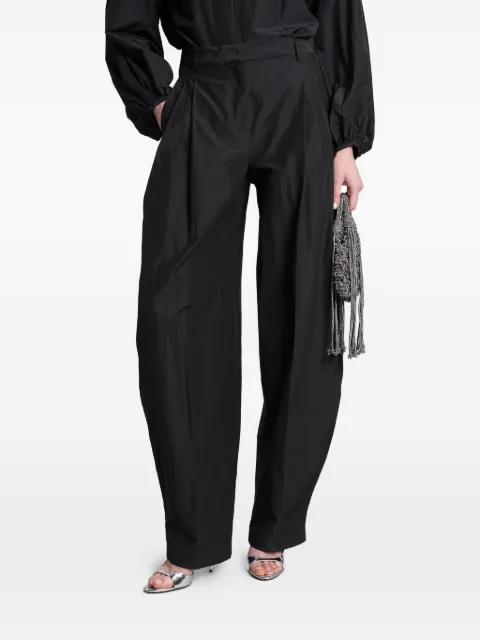 Tracy Pants pleated wide-leg trousers by THE ANDAMANE