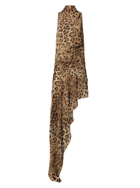 asymmetrical leopard-print dress by THE ANDAMANE