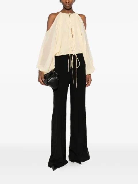 cold-shoulder drawstring top by THE ANDAMANE