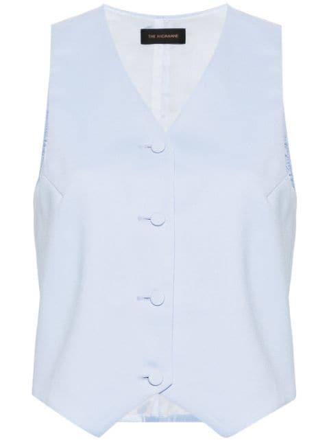 crepe-textured waistcoat by THE ANDAMANE