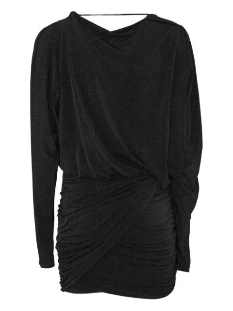 draped V-neck mini dress by THE ANDAMANE