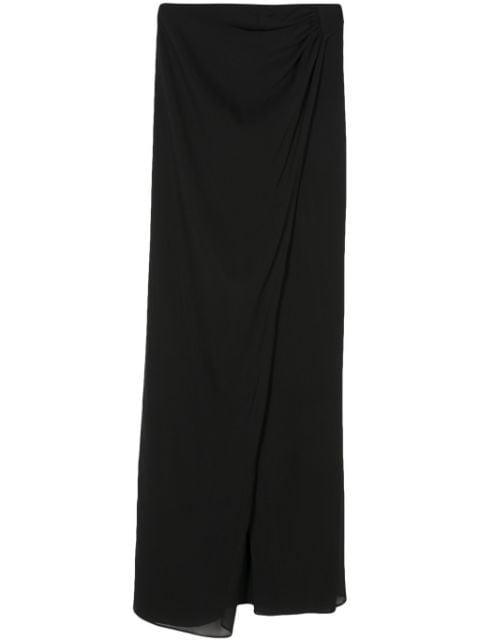 draped-detail high-waisted skirt by THE ANDAMANE