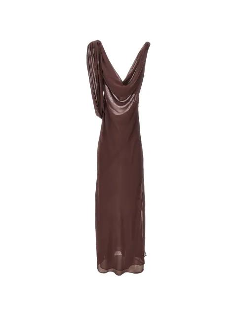 draped tie-detail dress by THE ANDAMANE