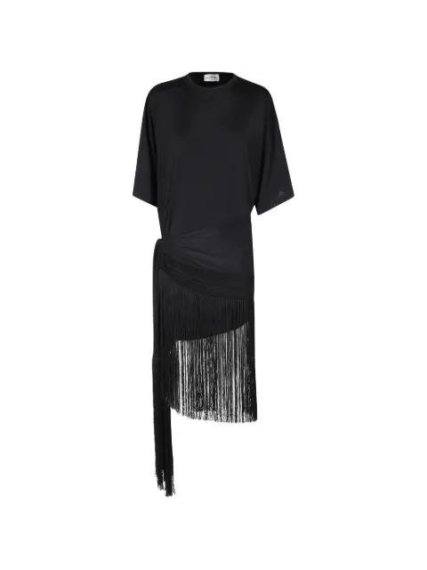 fringed asymmetric dress by THE ANDAMANE
