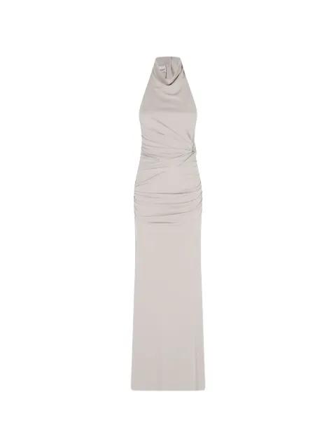 halter draped dress by THE ANDAMANE