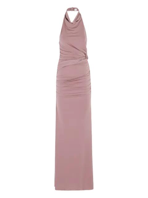 halterneck draped maxi dress by THE ANDAMANE