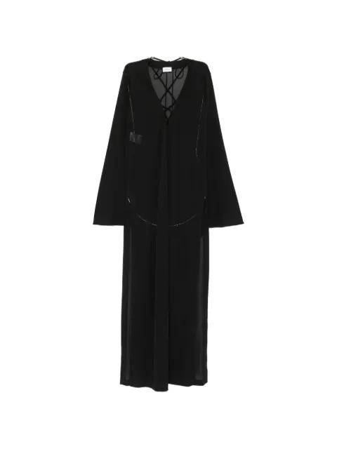 lace-up flared-sleeve maxi dress by THE ANDAMANE