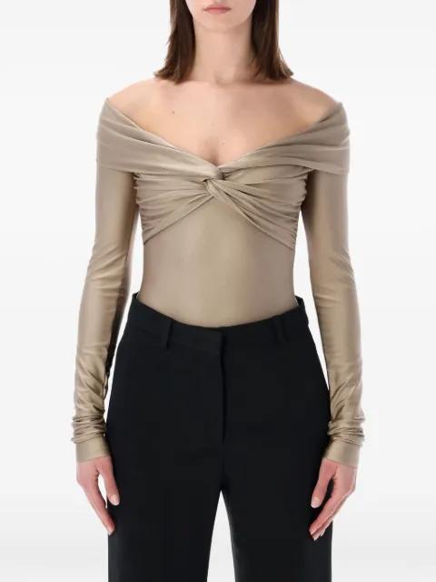 long-sleeves knot bodysuit by THE ANDAMANE