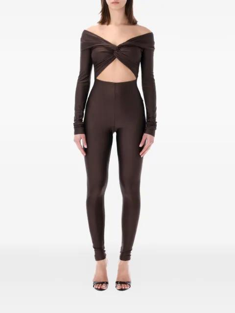 off-shoulder twist jumpsuit by THE ANDAMANE
