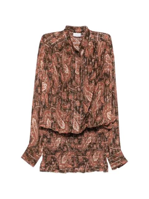 paisley-print ruffled dress by THE ANDAMANE