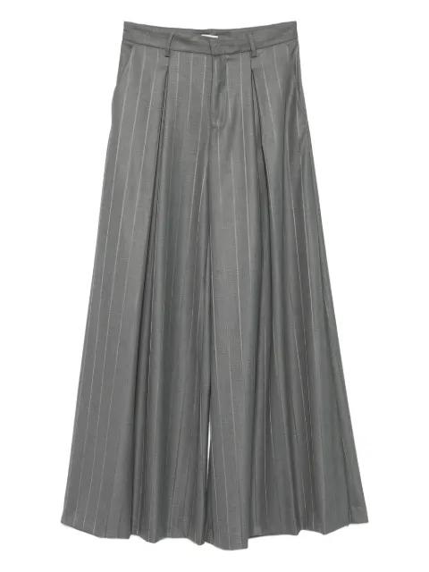 pinstripe-pleated trousers by THE ANDAMANE