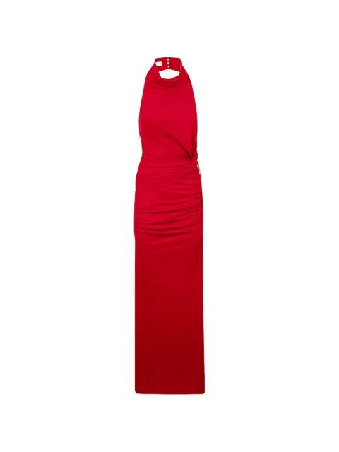 ruched halter-neck maxi dress by THE ANDAMANE