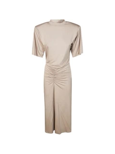 ruched midi dress by THE ANDAMANE
