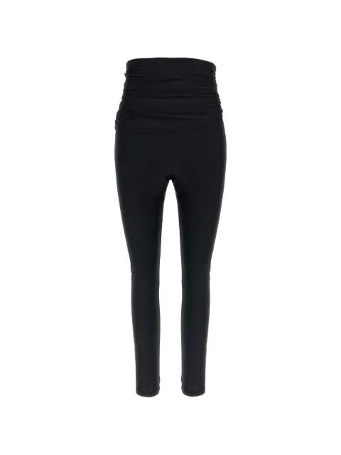 shiny draped leggings by THE ANDAMANE