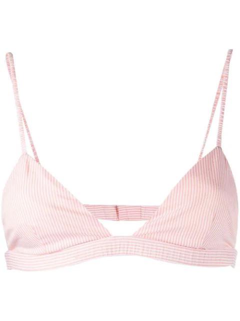 stripe-print bralette top by THE ANDAMANE