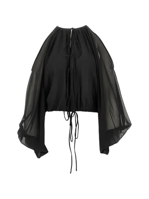 tie-detail blouse by THE ANDAMANE