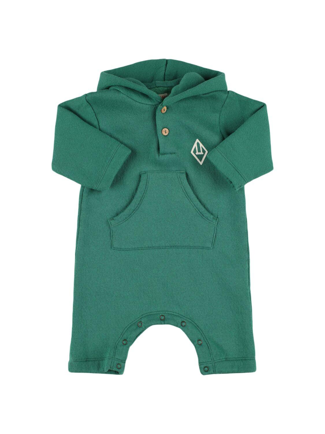 Printed Cotton Blend Hooded Romper by THE ANIMALS OBSERVATORY