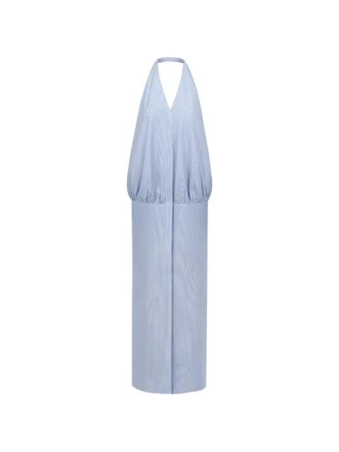 Celile striped halterneck maxi dress by THE ARKOW