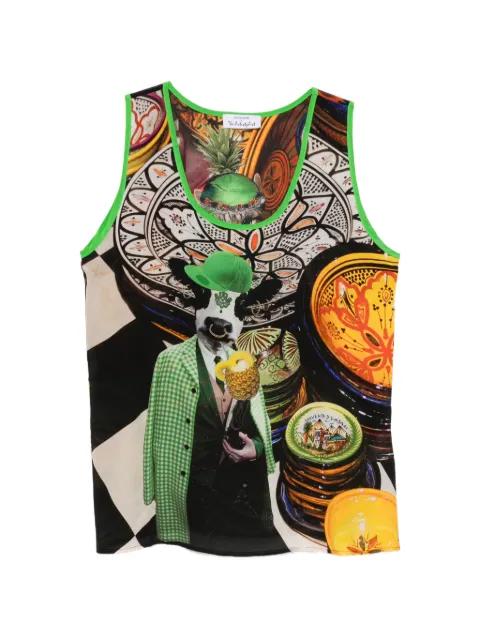 Cow sleeveless tank top by THE ARTISTYLIST