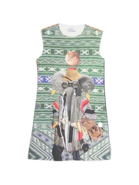 Elephant sleeveless mini dress by THE ARTISTYLIST
