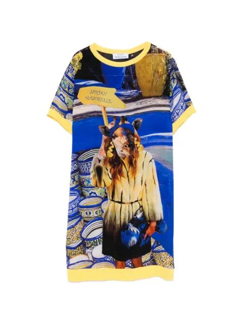 Jardin Majurelle graphic-print mini dress by THE ARTISTYLIST