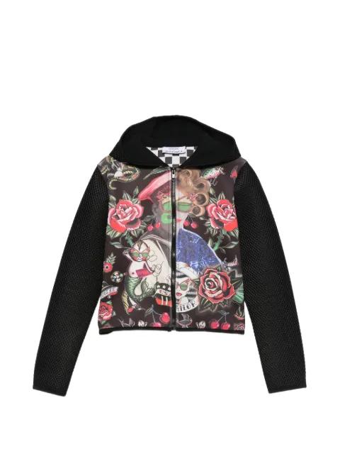 Old School hoodied patterned bomber jacket by THE ARTISTYLIST