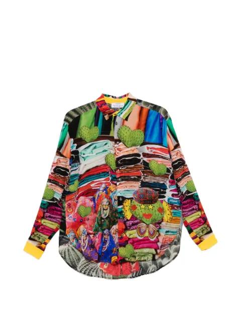 cactus-print long-sleeve shirt by THE ARTISTYLIST