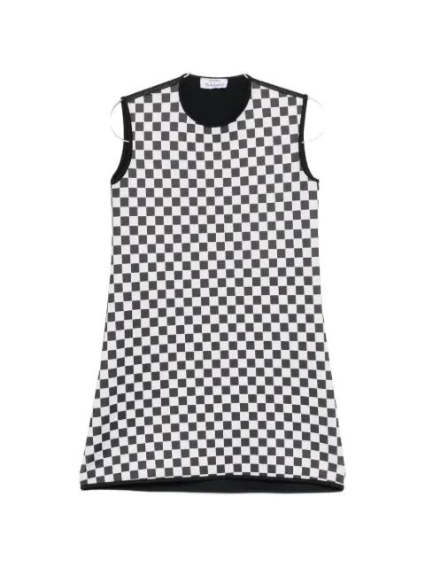 checkered-print sleeveless mini dress by THE ARTISTYLIST