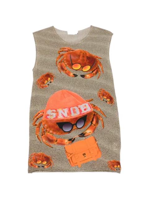 crab-print glitter-finish top by THE ARTISTYLIST
