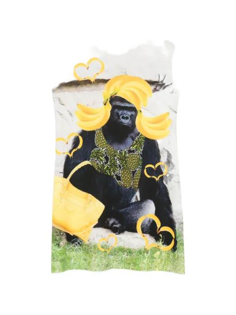 gorilla-print sleeveless mini dress by THE ARTISTYLIST