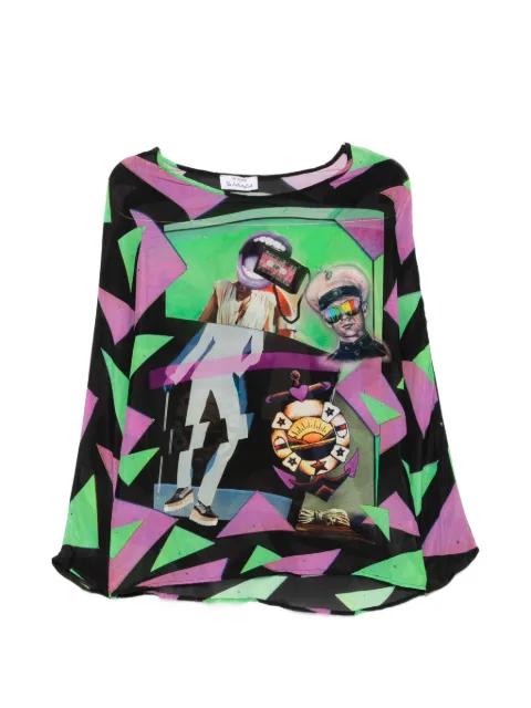 graphic-print blouse by THE ARTISTYLIST