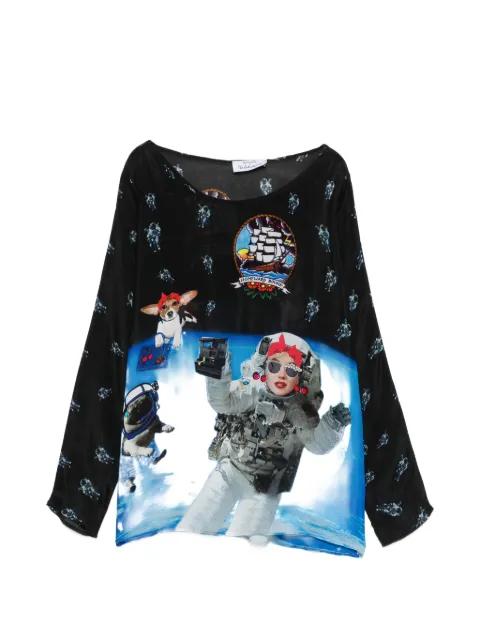 graphic-print blouse by THE ARTISTYLIST