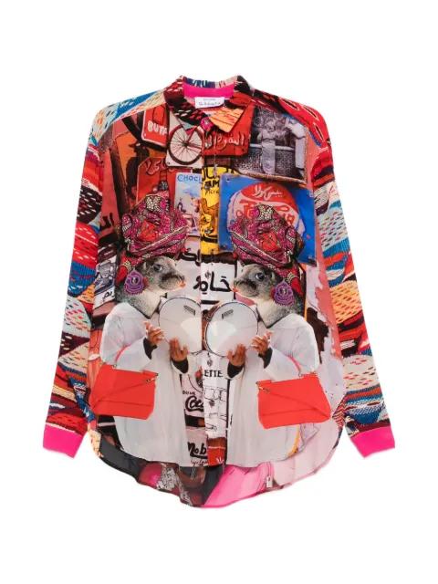 graphic-print long-sleeve shirt by THE ARTISTYLIST