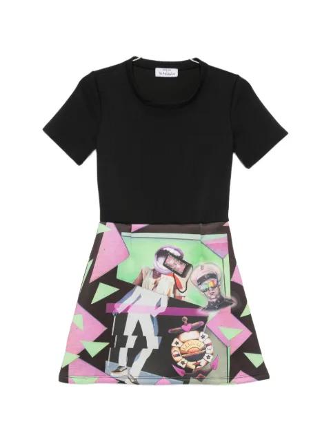 graphic-print short-sleeve dress by THE ARTISTYLIST