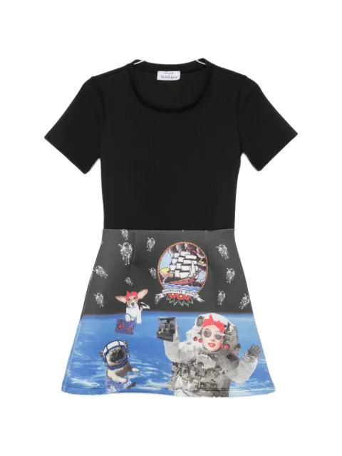 graphic-print short-sleeve dress by THE ARTISTYLIST