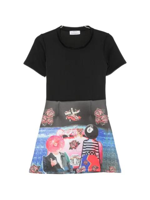 graphic-print short-sleeve dress by THE ARTISTYLIST